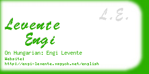 levente engi business card